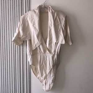 Vintage 100% silk bodysuit